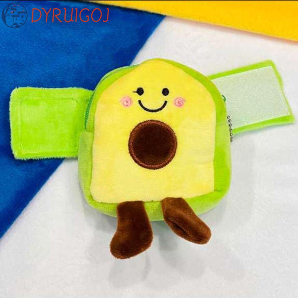 Ví Đựng Tiền Xu Mini Đa Năng Hình Quả Bơ Nhồi Bông Xinh Xắn