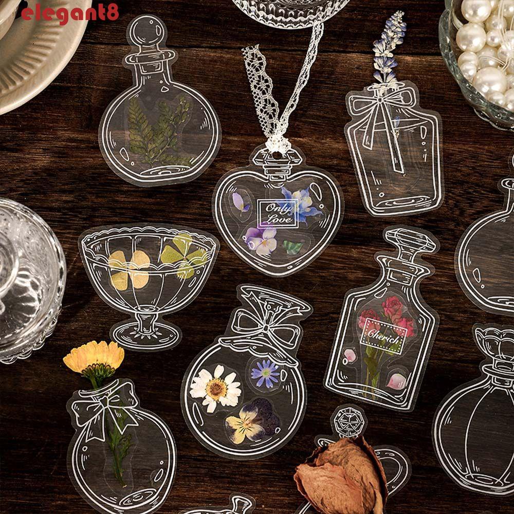 Bộ 20 Miếng Dán PET Trang Trí Sổ Tay / Nhật Ký / Lọ Thủy Tinh