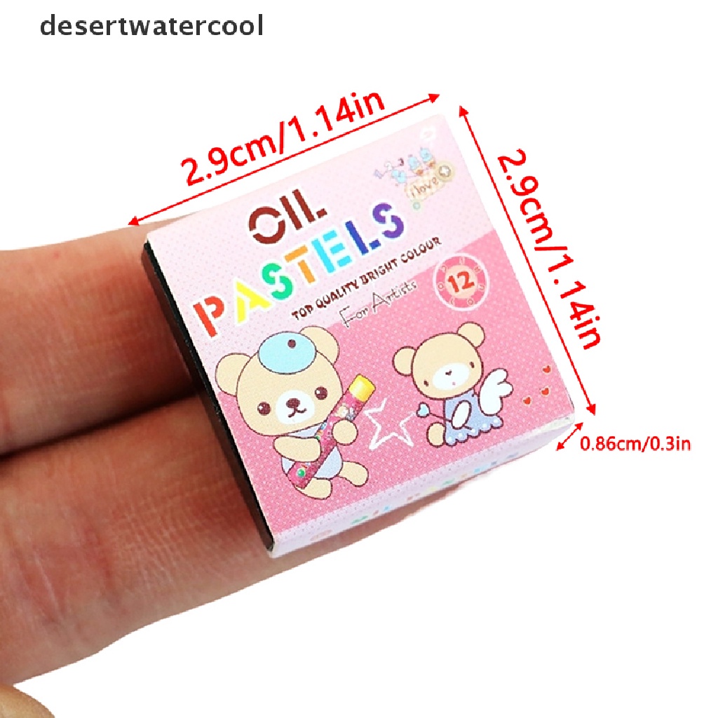 1set 1: 12 Mô Hình Hộp Bút Chì Màu Trang Trí Nhà Búp Bê