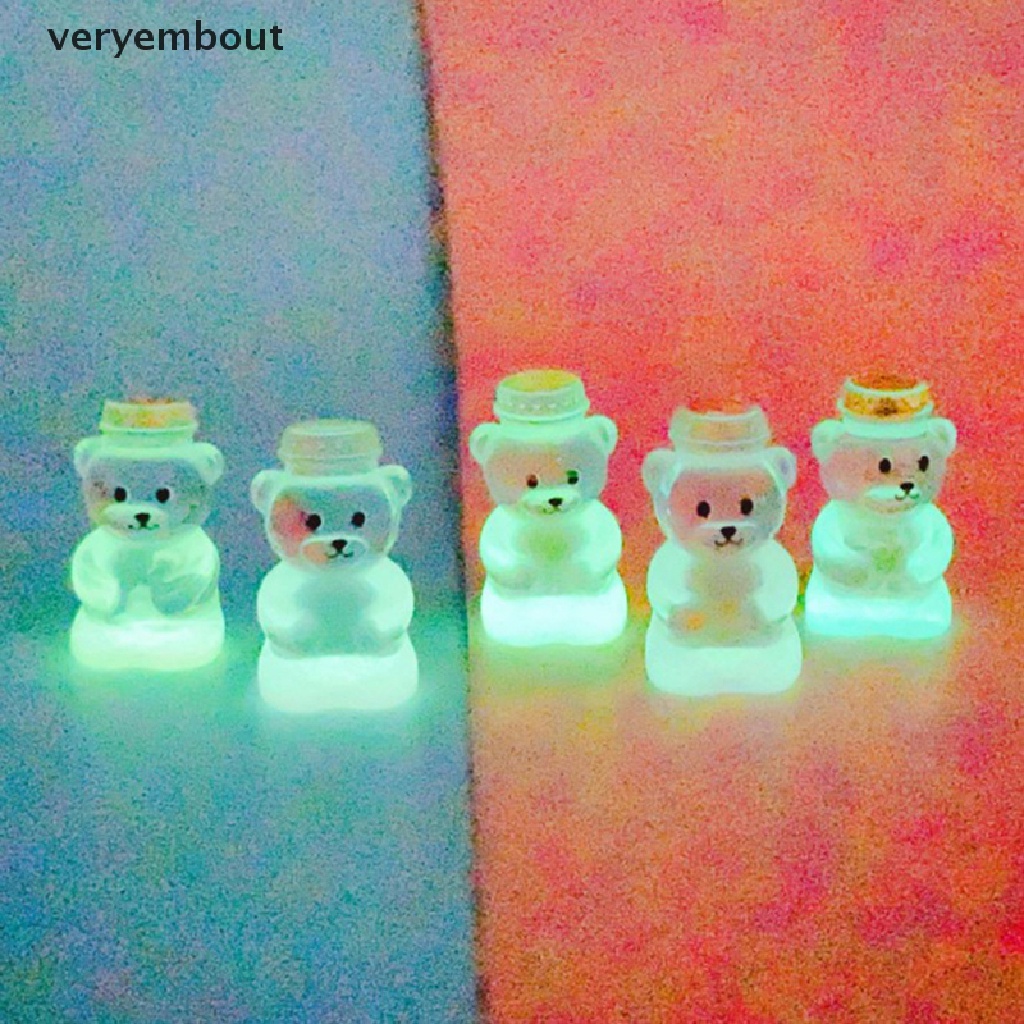 Ut Bộ 5 Tượng Gấu Phát Sáng Trong Bóng Tối Trang Trí