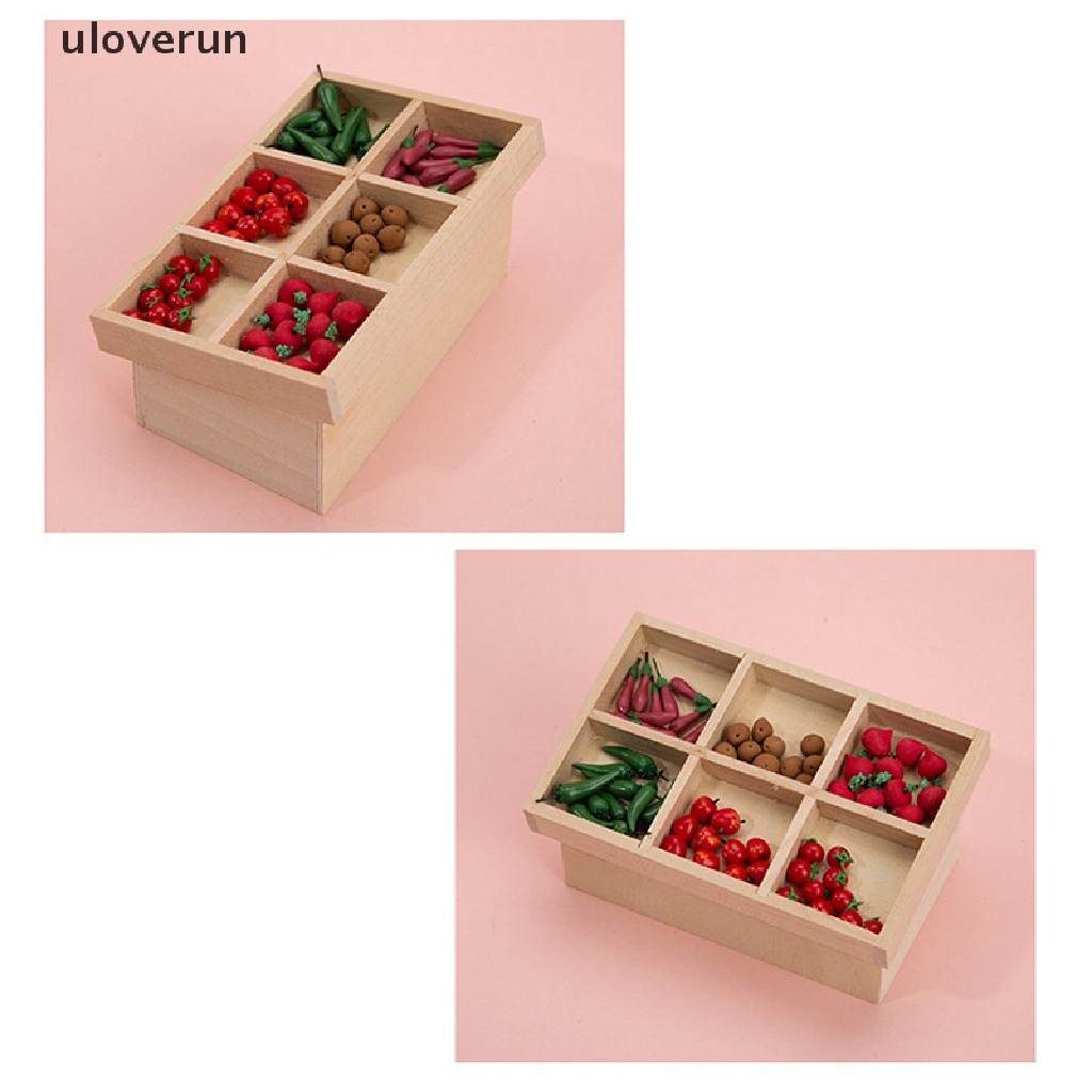 Uloverun Mô Hình Kệ Trái Cây mini Tỉ Lệ 1: 12 Trang Trí Nhà Búp Bê