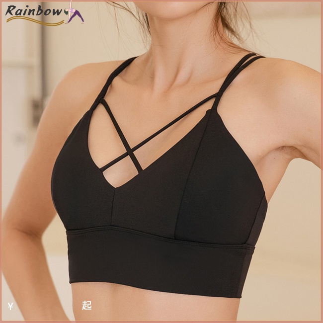 [COD] Áo Ngực Thể Thao Tích Hợp Dây Đeo Chéo Sau Lưng Nylon Chống Sốc Cỡ Lớn Thiết Kế Hình Bướm Dành Cho Nữ