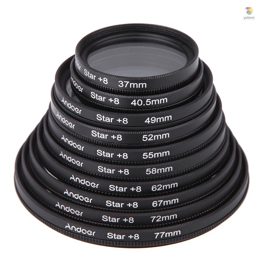 ANDOER Bộ Kính Lọc UV + CPL + Star 8 Điểm 67mm Cho Máy Ảnh DSLR