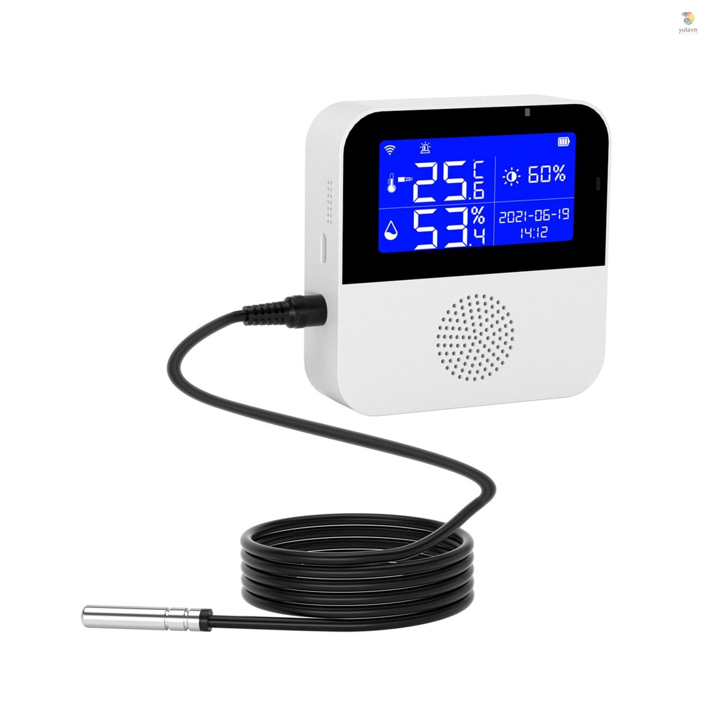 Đồng Hồ Đo Nhiệt Độ Và Độ Ẩm Không Khí Có Màn Hình LCD 2.9-inch °C / °F Đồng Hồ Đeo Tay Thời Gian Sử Dụng Trong Nhà