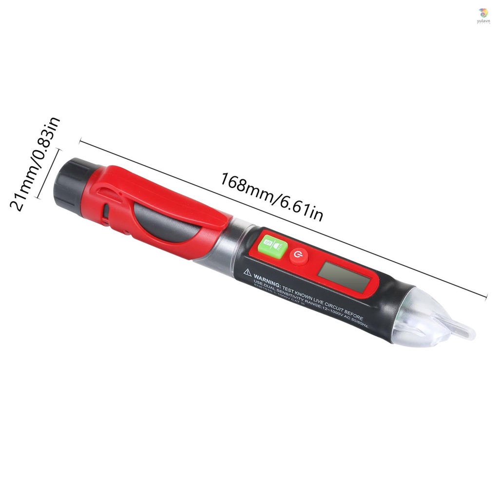 Bút Thử Điện NCV Màn Hình LCD Kỹ Thuật Số Cảm Ứng Âm Thanh Và Ánh Sáng Điều Chỉnh Được