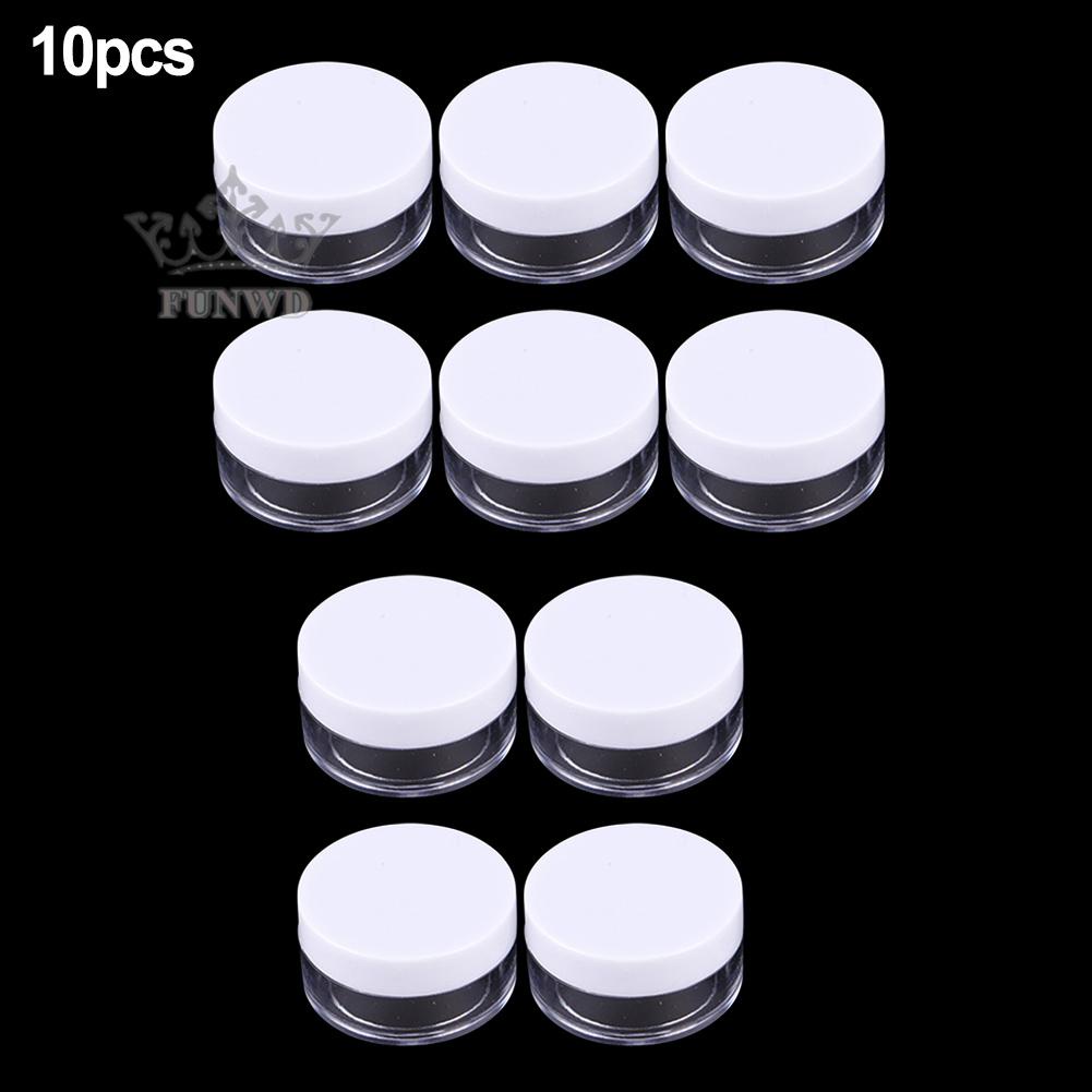 Set 10 Hộp Nhựa Tròn Đựng Mỹ Phẩm Du Lịch Tiện Lợi