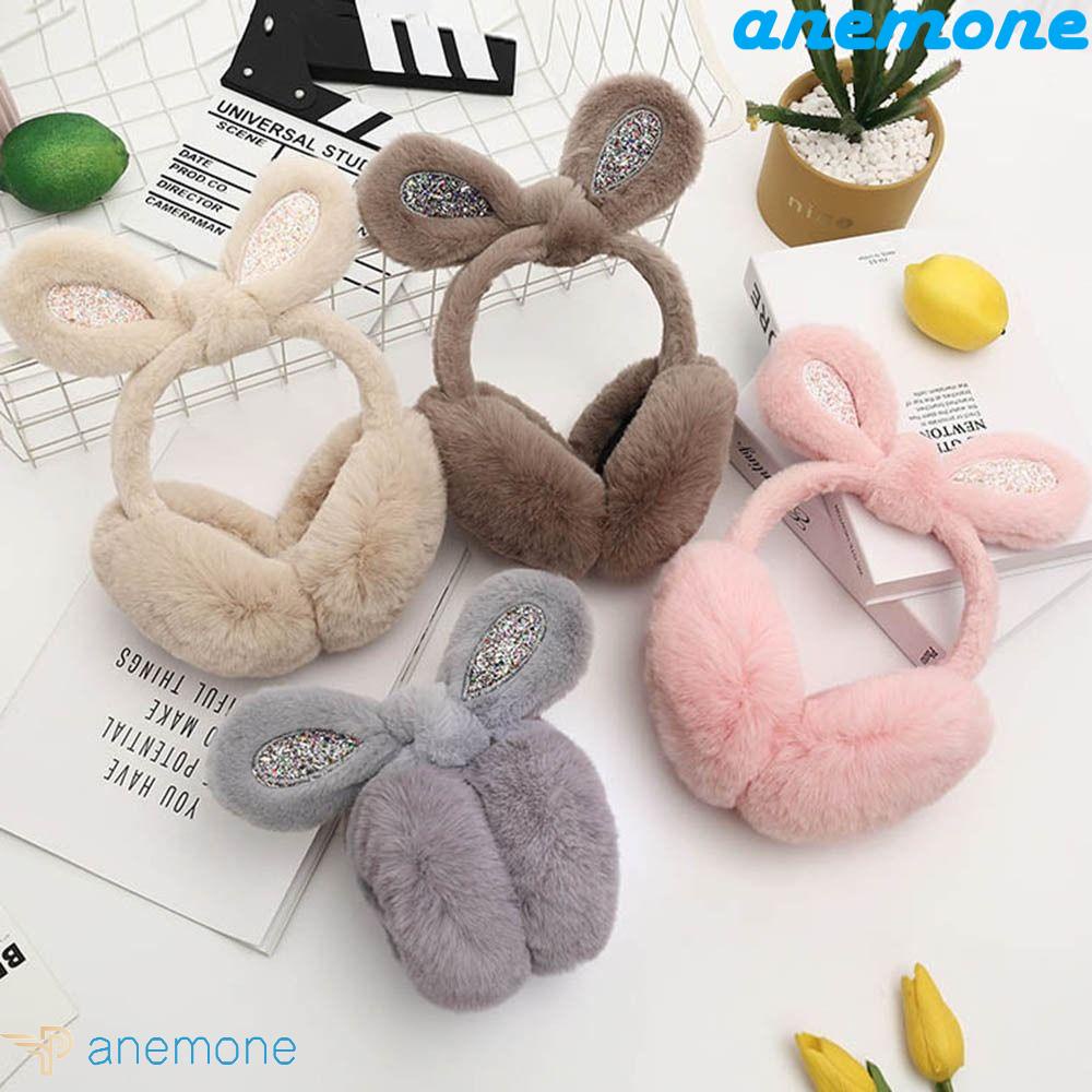 Bông Chụp Tai Giữ Ấm Màu Trơn Hình Tai Thỏ Thời Trang Cho Nam