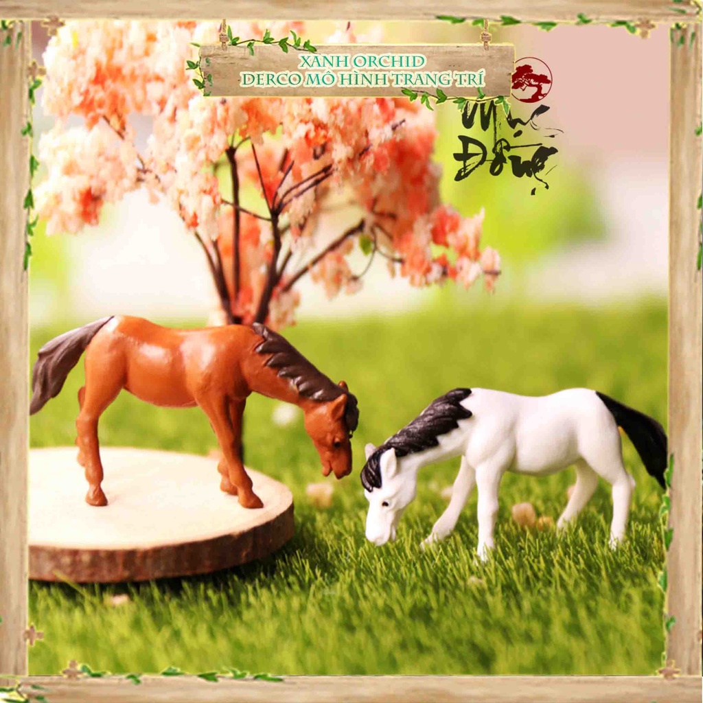 Mô Hình Tiểu Cảnh "Ngựa Bạch Mã Mini" Trang Trí Sen Đá, Sân Vườn/ Chậu Cây, DYI, Terrarium