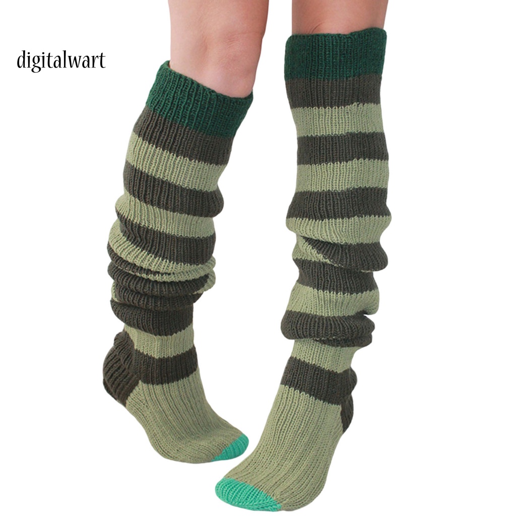 Kỹ Thuật Số| 1 Đôi Tất Dệt Kim Dày Co Giãn Mềm Mại Chống Gió Giữ Ấm Mùa Thu Đông Cho Nữ