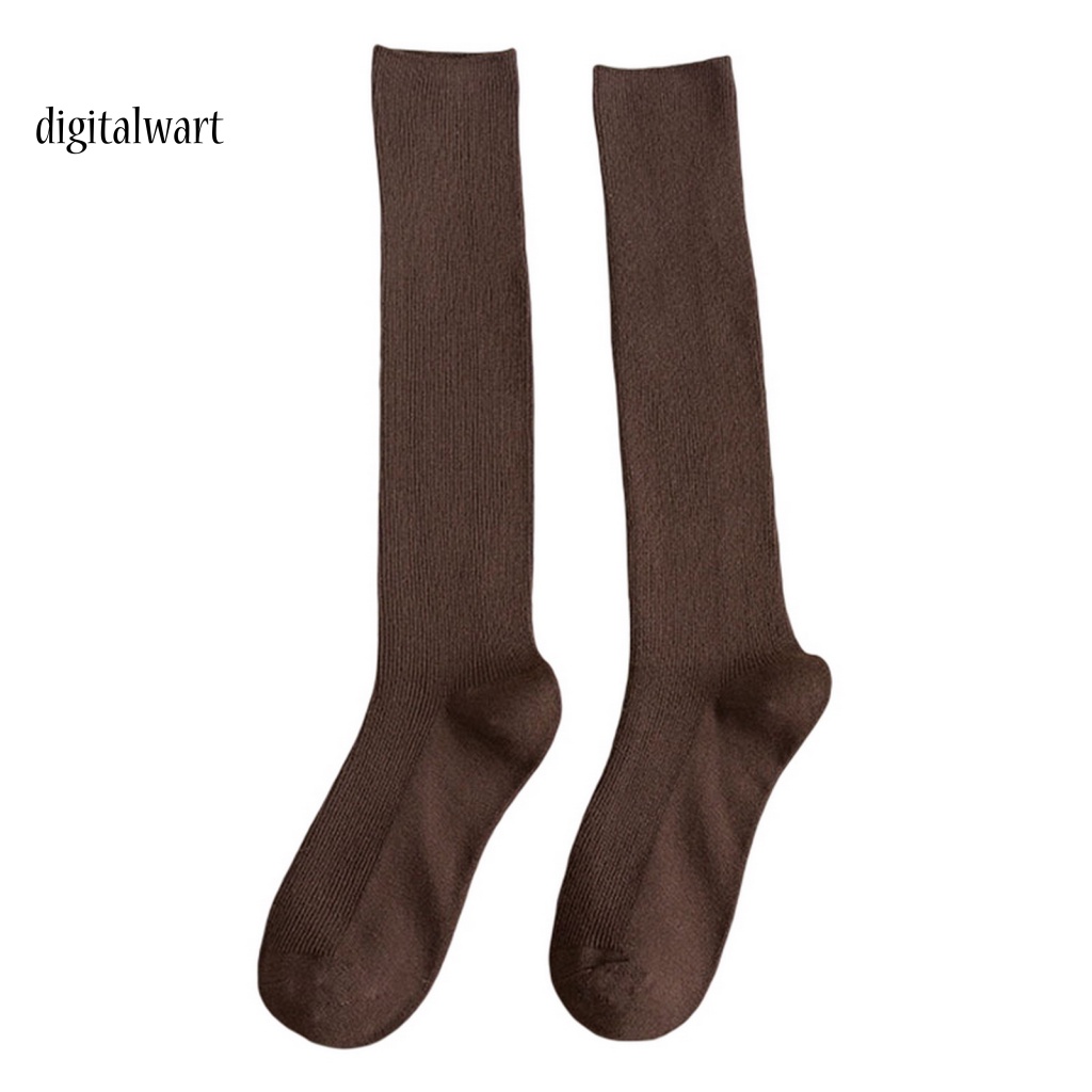 Kỹ Thuật Số| 1 Đôi Vớ Dài Mềm Mại Co Giãn Cao Chống Trượt Màu Trơn Họa Tiết Kẻ Sọc Thời Trang Mùa Đông Cho Nữ