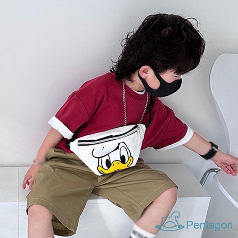 Túi Đeo Chéo In Họa Tiết Hoạt Hình Dễ Thương Phong Cách Hàn Quốc