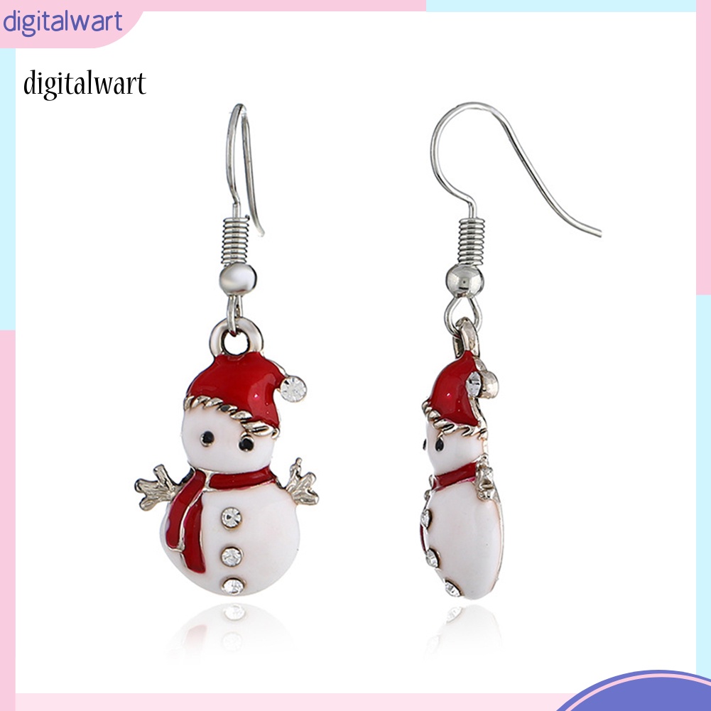 Kỹ Thuật Số| Bông Tai Dáng Dài Hình Người Tuyết Giáng Sinh Dễ Thương