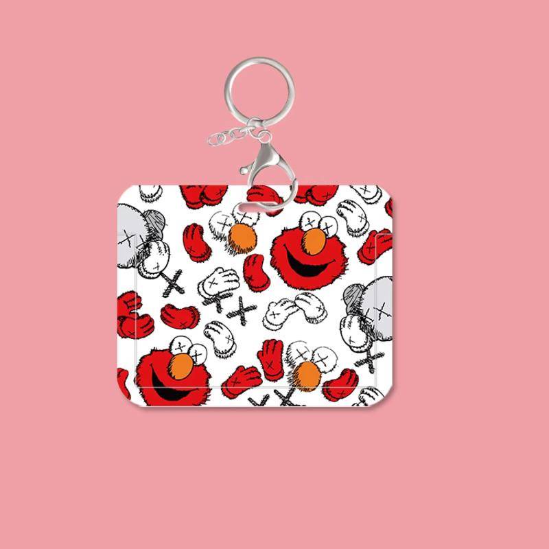Vỏ Đựng Thẻ ID / Thẻ Sinh Viên Hình Nhân Vật Hoạt Hình Sesame Street Ngang Kèm Móc Khóa