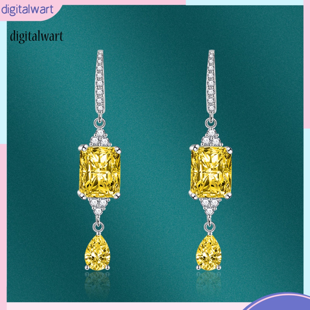 Kỹ Thuật Số| 1 Đôi Bông Tai Móc Hình Giọt Nước Đính Đá Phong Cách Vintage