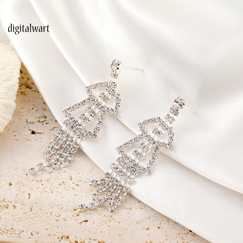 Kỹ Thuật Số| 1 Đôi Bông Tai Tua Rua Dài Lấp Lánh Thời Trang Dành Cho Nữ