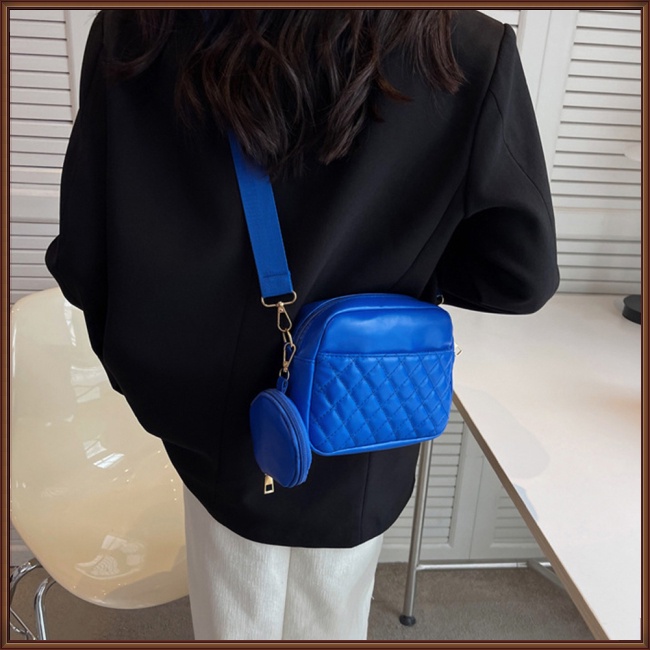 Túi Đeo Chéo Bằng Da Pu Màu Trơn Đơn Giản Thời Trang Cho Nữ