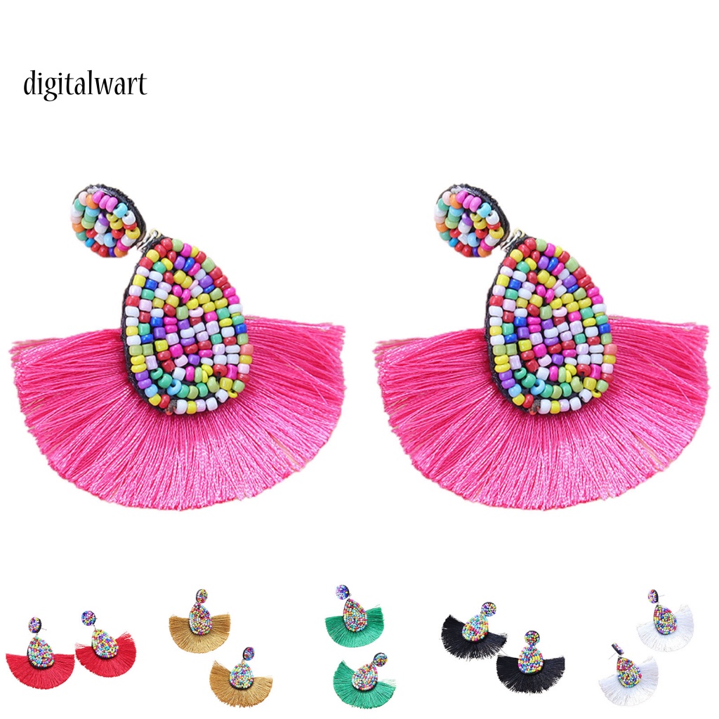 Kỹ Thuật Số| 1 Đôi Bông Tai Hình Quạt Phong Cách Bohemia Trọng Lượng Nhẹ Dành Cho Nữ