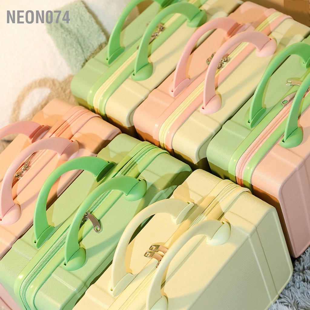 Hộp Đựng Đồ Trang Điểm Mini 14in Sức Chứa Lớn 14in Có Khóa Kéo Phong Cách Vintage