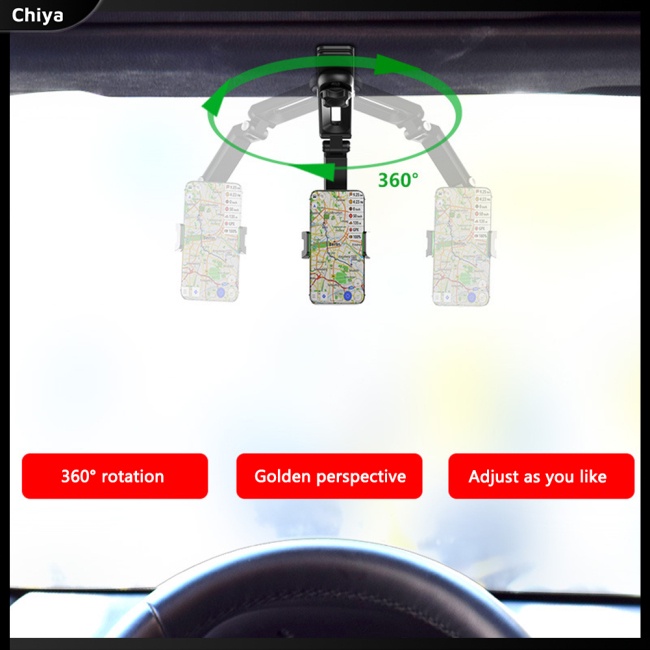 Giá Đỡ Điện Thoại / Gương Chiếu Hậu Đa Năng Tùy Chỉnh Tiện Dụng Cho Xe Hơi