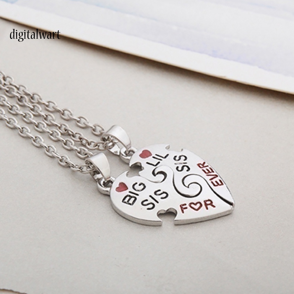 Kỹ Thuật Số| Set 2 Vòng cổ MặT HìNh TráI Tim KhắC Chữ ThờI Trang Cho Nữ