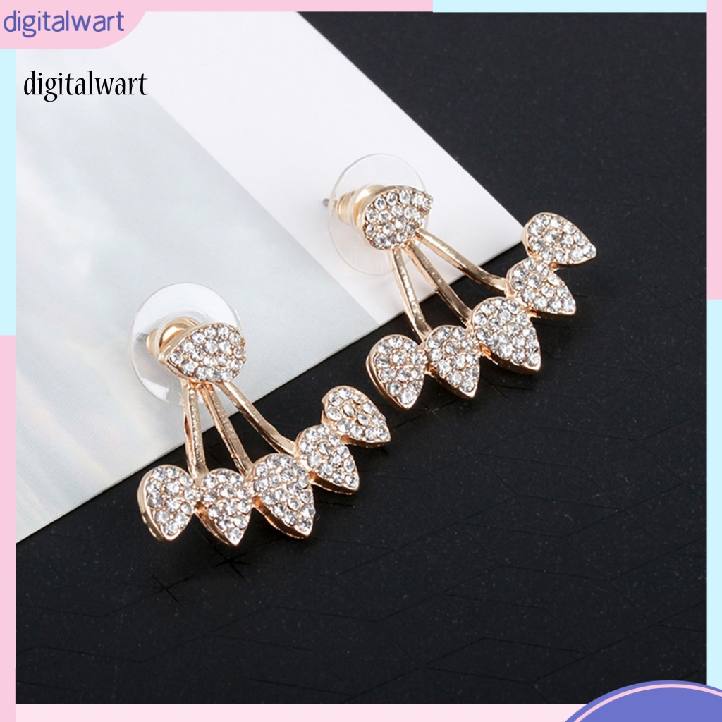 Kỹ Thuật Số| 1 Đôi Bông Tai Hình Giọt Nước Đính Đá Thời Trang Dành Cho Nữ