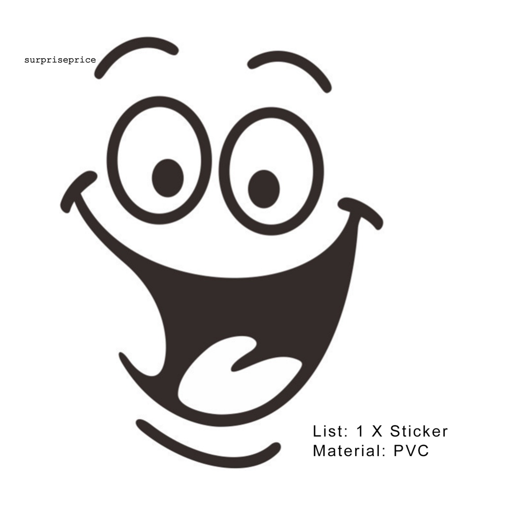 Sticker PVC Dán Tường Tự Dính Hình Mặt Cười Vui Nhộn Trang Trí Nhà Cửa