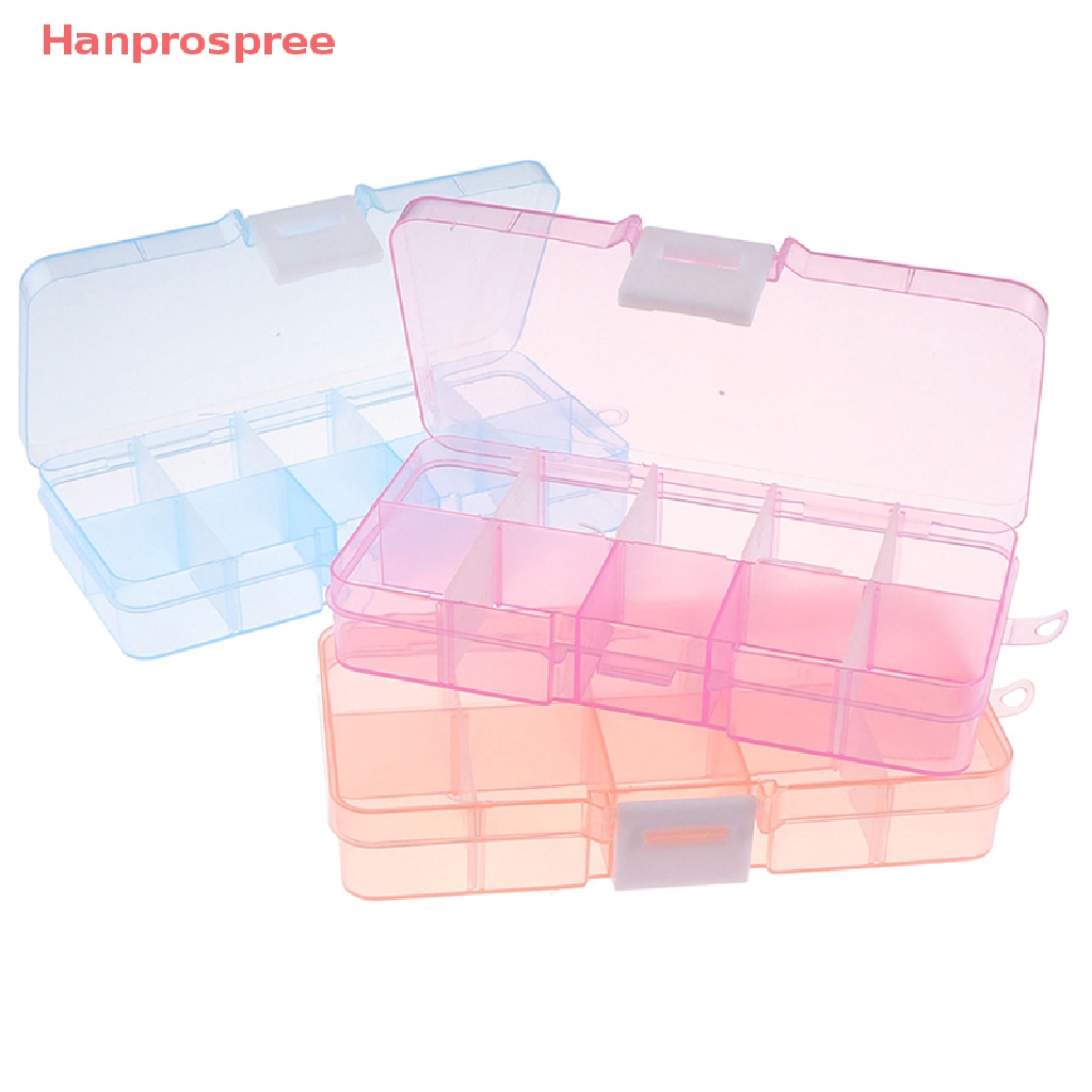 Hộp Nhựa 10 Ngăn Đựng Trang Sức Có Thể Điều Chỉnh Tiện Lợi
