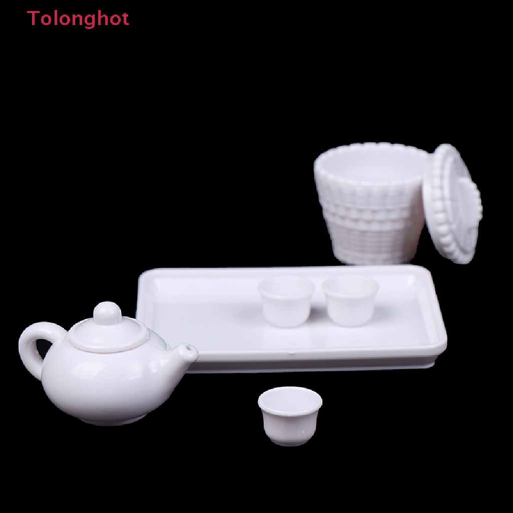 Set 6 Mô Hình Ấm Trà / Tách Cà Phê Trang Trí Nhà Búp Bê