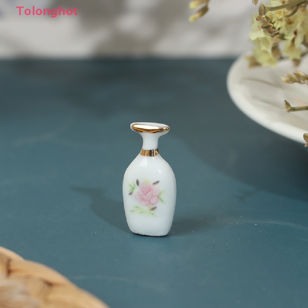 Set 8 Chai Đựng Xà Phòng Bằng Sứ Tỉ Lệ 1 / 12 Trang Trí Nhà Búp Bê