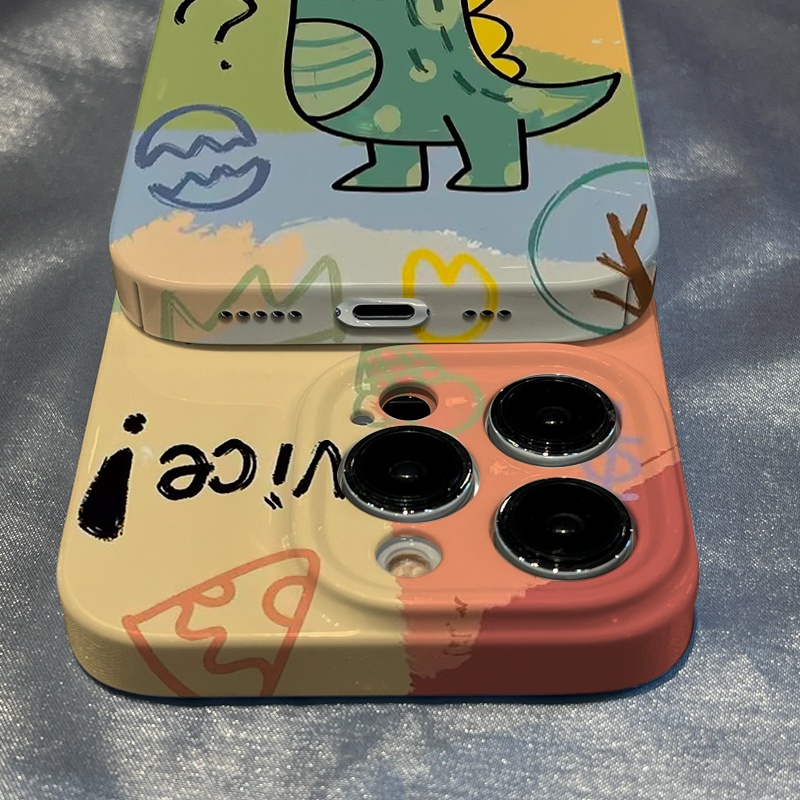 Ốp Điện Thoại Cứng Họa Tiết Khủng Long Kiểu Graffiti Bảo Vệ Toàn Diện Cho Apple / pro / 12 iPhonex118 13714 / DAVF