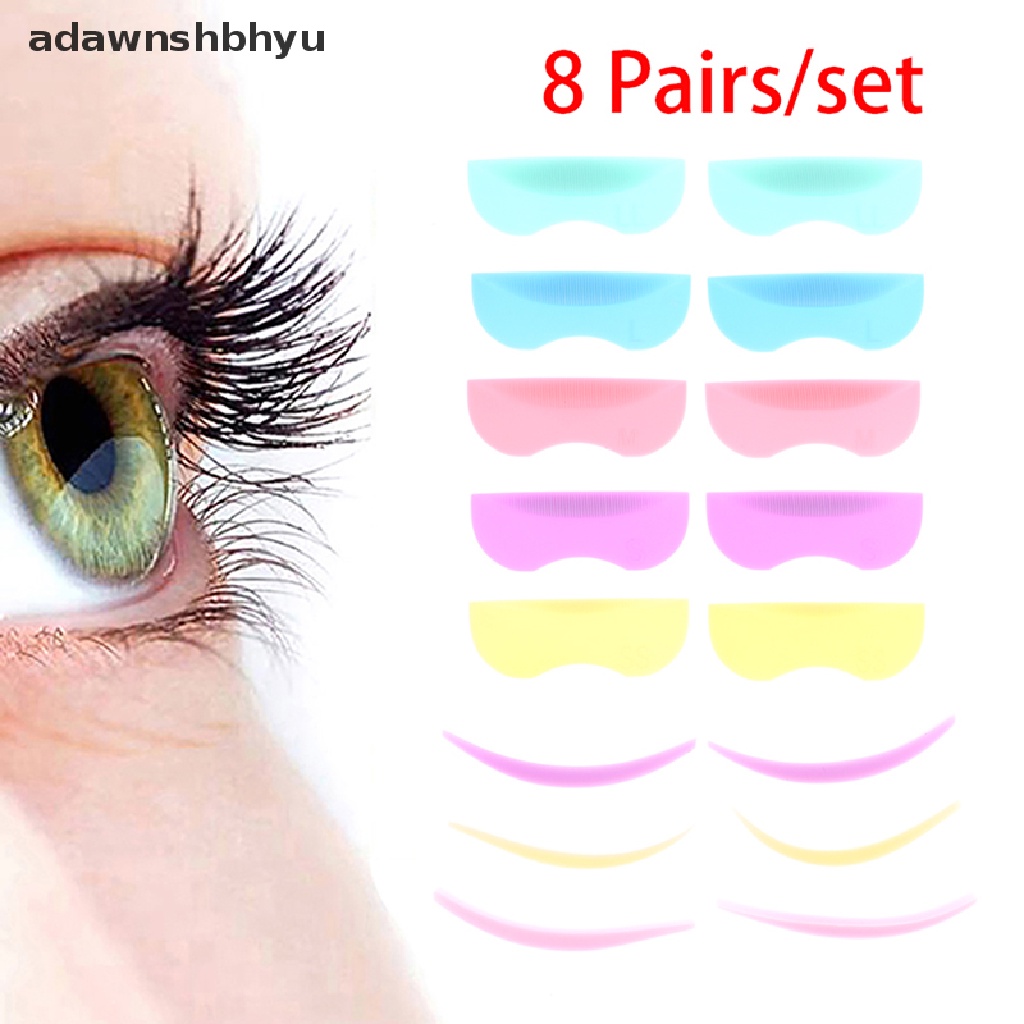 Set 8 Cặp Đệm Silicone Hỗ Trợ Uốn Cong Lông Mi Tiện Dụng