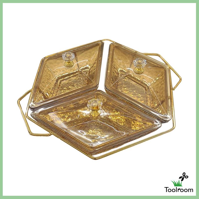 Đĩa Thủy Tinh Đựng Thức Ăn Vặt Thiết Kế Đơn Giản Trang Trí Phòng Khách