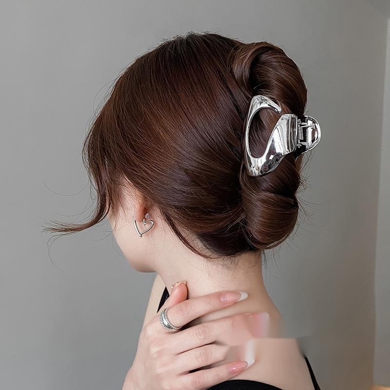 Kẹp Tóc Hình Cá Mập Bằng Kim Loại Phong Cách Hàn Quốc Đơn Giản Dành Cho Nữ