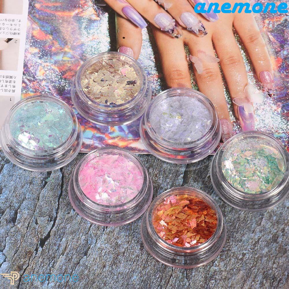 Hộp Lá Nhôm 3D Lấp Lánh Dành Cho Trang Trí Móng Tay Nghệ Thuật