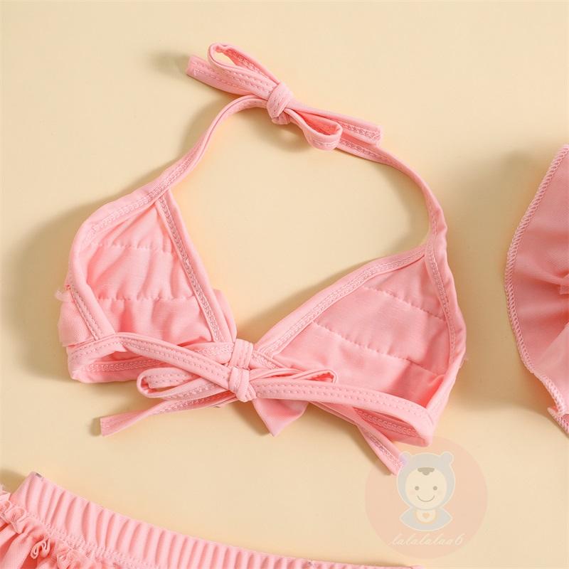 Bộ Đồ Bơi Liền Thân Cổ Yếm Nhiều Lớp Thời Trang Mùa Hè Cho Bé Gái Laa