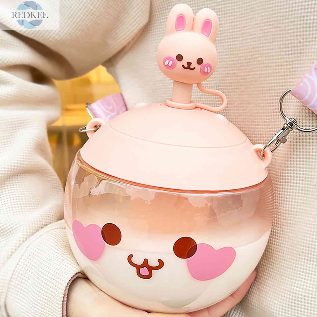 Bình Nước Thể Thao 850ml Chống Rò Rỉ Họa Tiết Dễ Thương