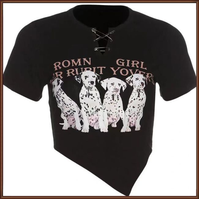 Áo Kiểu Cổ Chữ V Dáng Ôm In Họa Tiết Độc Đáo Thời Trang Mùa Hè Quyến Rũ Cho Nữ