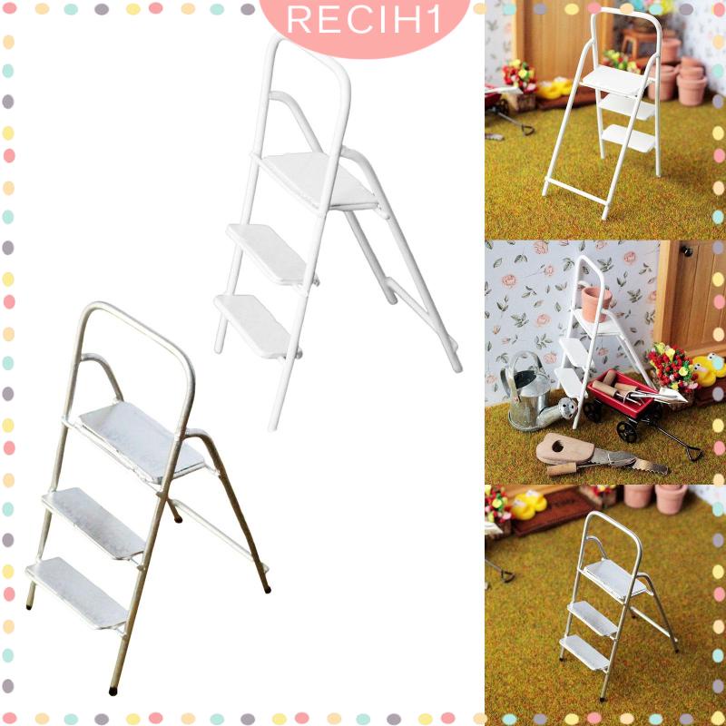 Thang Leo 3 Bậc Mini 1: 12 Dùng Để Trang Trí Vườn Nhà Búp Bê Tỉ Lệ 1: 12