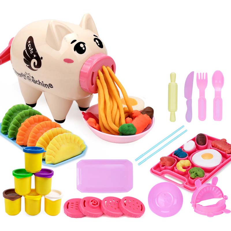 Bộ Đồ Chơi Máy Nặn Kem / Đất Sét Nhiều Màu Hình Khủng Long Độc Đáo Cho Bé