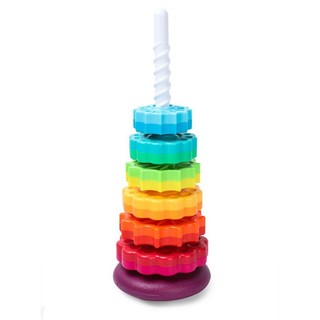 Rainbow Tower Stack đồ chơi Spin Spin Tower Builds Stack Ring cho trẻ em