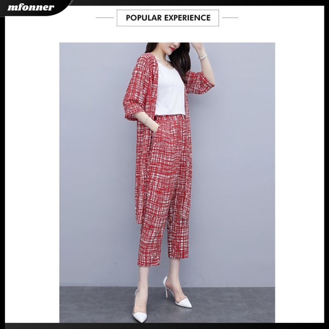 Set Đồ 3 Món Gồm Áo Khoác Cardigan Kèm Quần Dài Thời Trang Cho Nữ