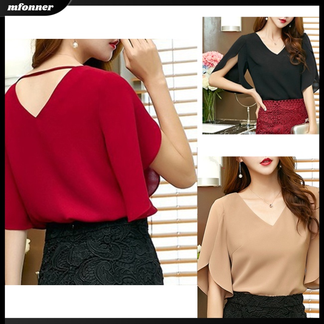 Áo Cổ Chữ V Dáng Rộng Quyến Rũ Thời Trang Dành Cho Nữ