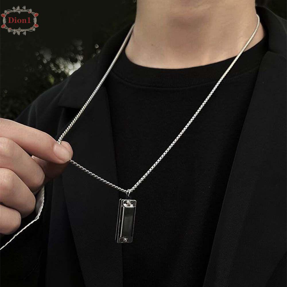 Vòng cổ Hợp Kim Mặt Hình Kèn Harmonica Mini Din1 Đơn Giản Cá Tính Phong Cách Hàn Quốc Cho Nam