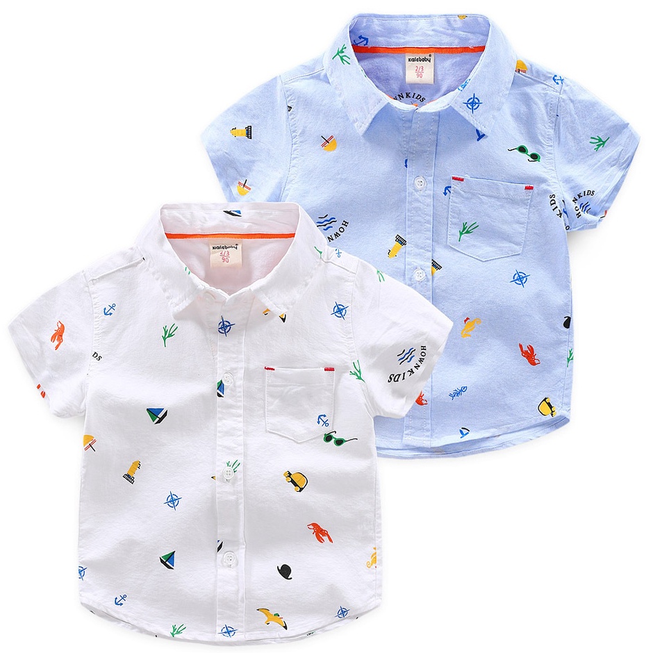 Áo Thun Tay Ngắn In Hình Hoạt Hình 3D Phong Cách Hàn Quốc Cho Bé