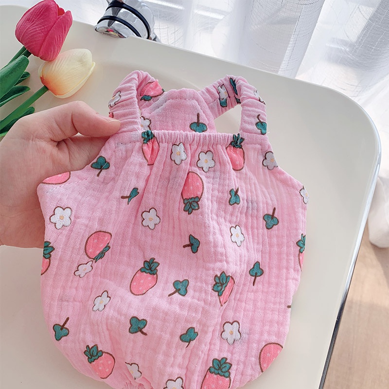 Áo Thun Cotton Họa Tiết Dâu Tây / Gấu Trúc Dễ Thương Dành Cho Thú Cưng