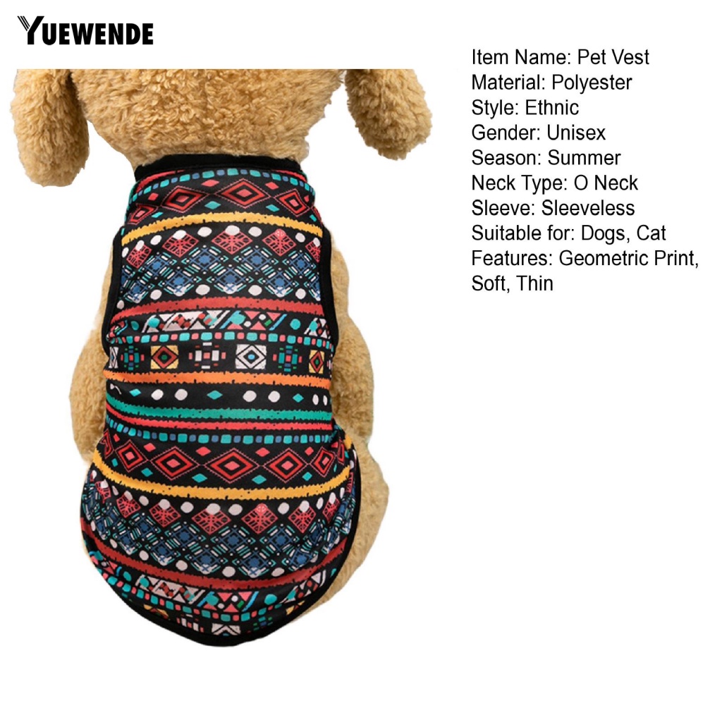 Áo Mùa Hè YE.B Không Tay Dễ Lên Màu Cho Thú Cưng