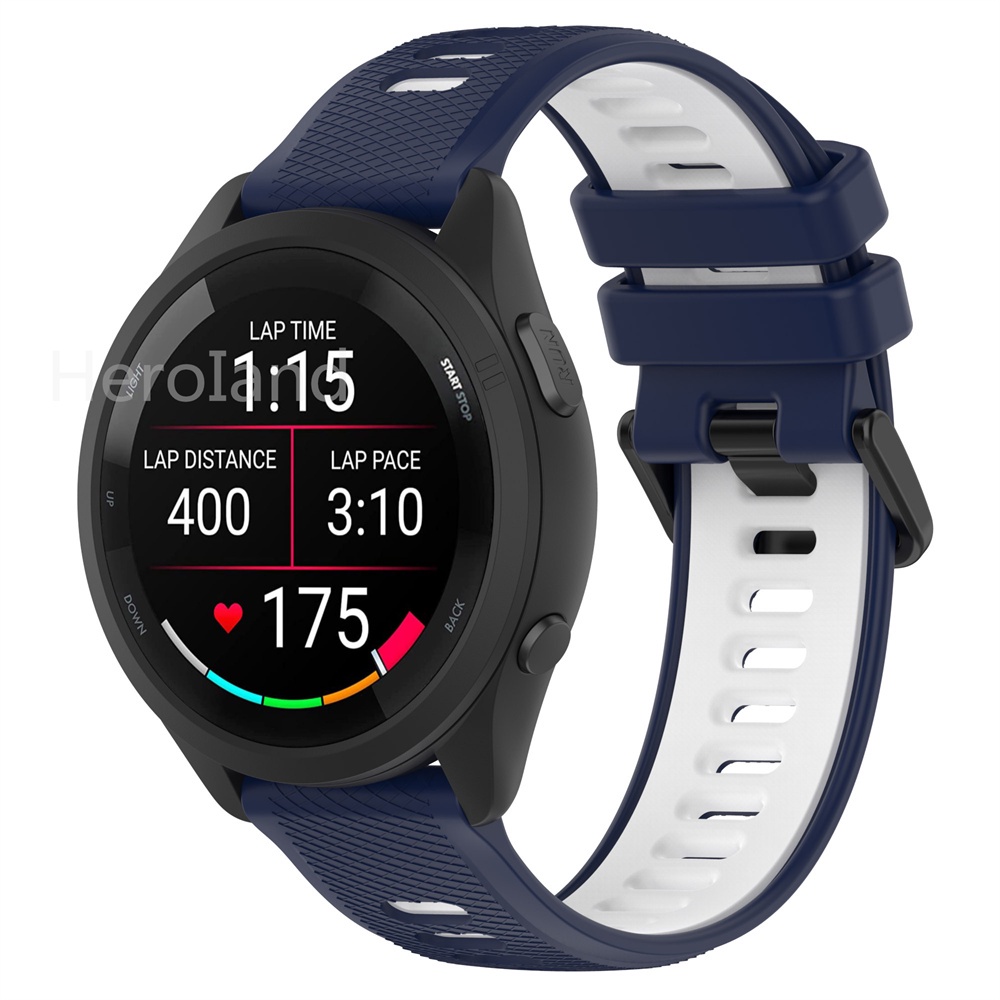 Dây Đeo Silicone 22mm + Film Dán Thời Trang Cho Garmin Forerunner 265 / Forerunner 265