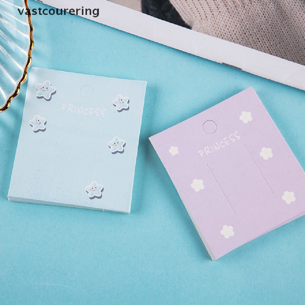 Set 50 Túi Nhựa 7 * 7CM Màu Xanh Dương / Hồng / Tím / Vàng Trưng Bày Kẹp Tóc Thời Trang