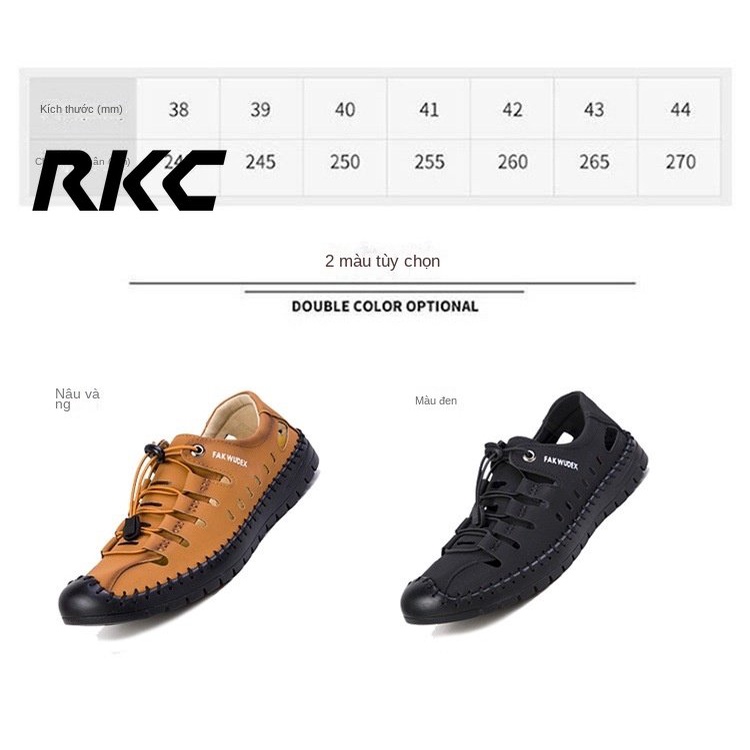Giày Sandal Đục Lỗ Thoáng Khí Thời Trang Đi Biển Cho Nam RKC695