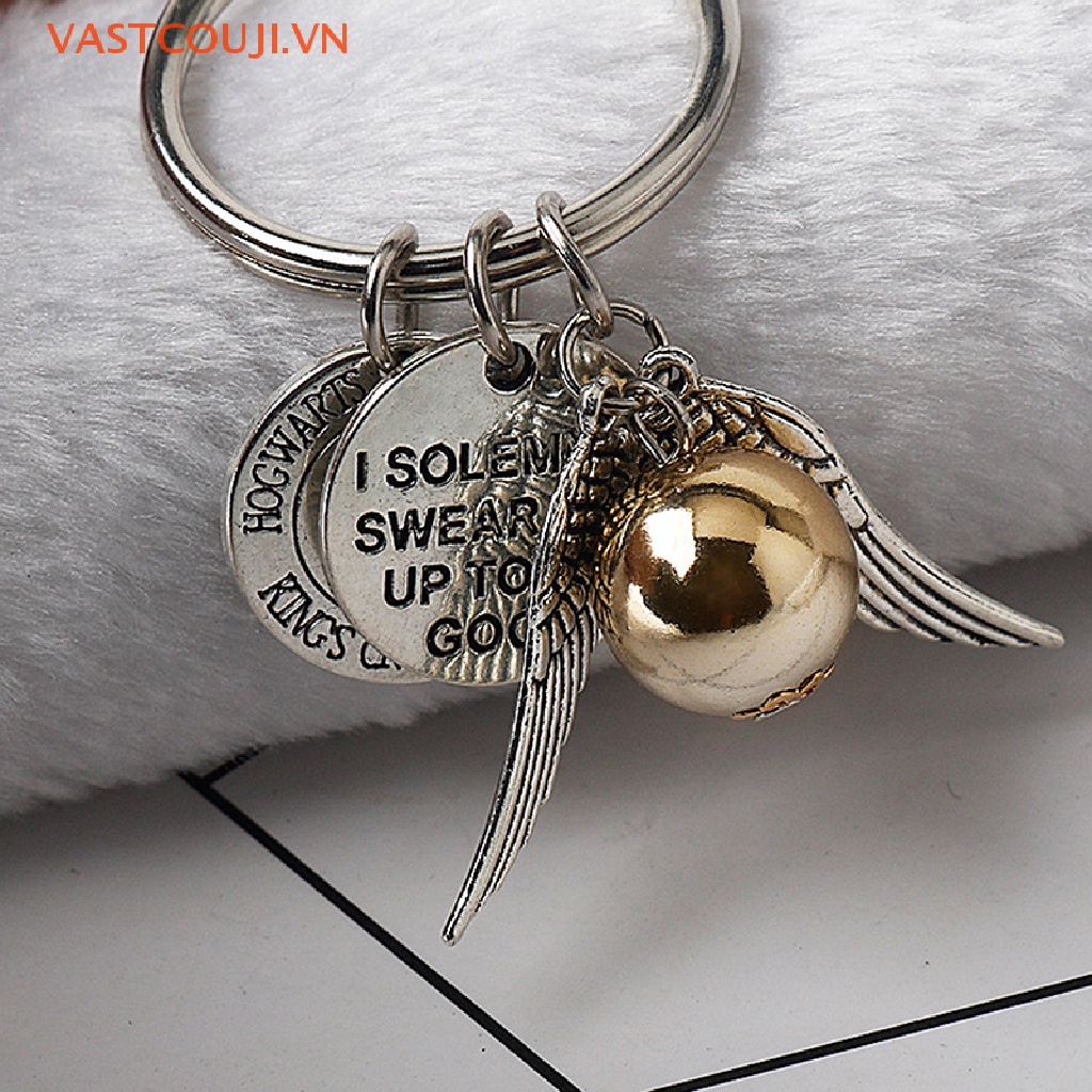 Móc Khóa Hình Đôi Cánh Màu Vàng Thời Trang Cho Nam Và Nữ